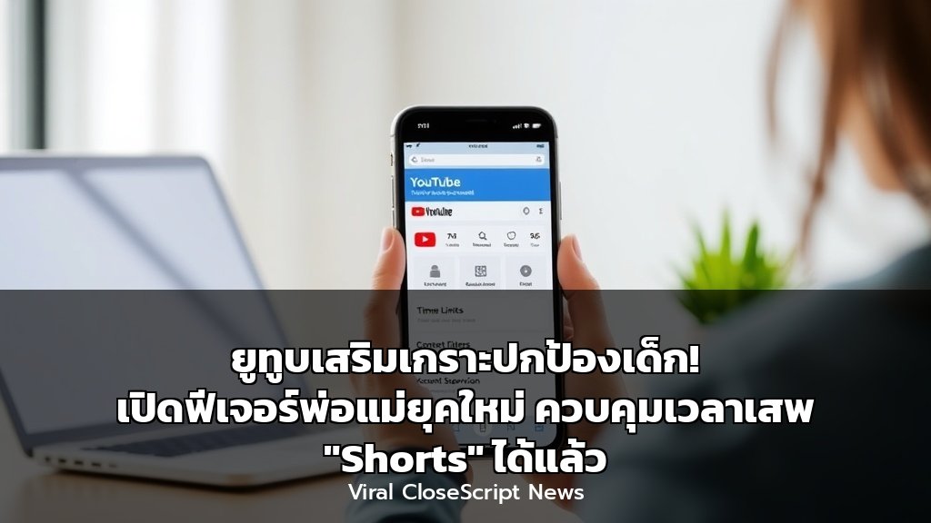 ยูทูบเสริมเกราะปกป้องเด็ก! เปิดฟีเจอร์พ่อแม่ยุคใหม่ ควบคุมเวลาเสพ "Shorts" ได้แล้ว cover 2