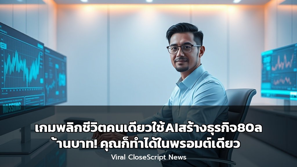 เกมพลิกชีวิตคนเดียวใช้AIสร้างธุรกิจ80ล้านบาท! คุณก็ทำได้ในพรอมต์เดียว Cover 6